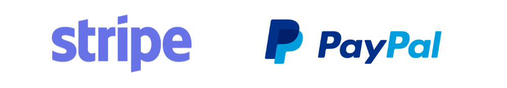Secure Payment Methods - Stripe and PayPal